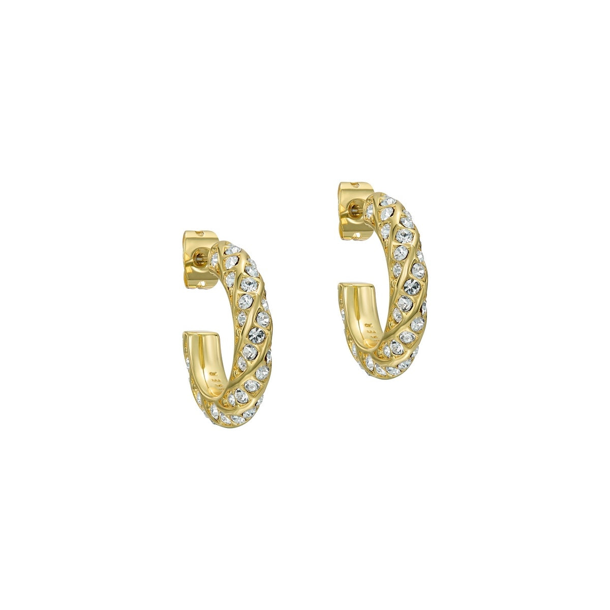 Ted Baker Gold Toni Crystal Twist Hoops