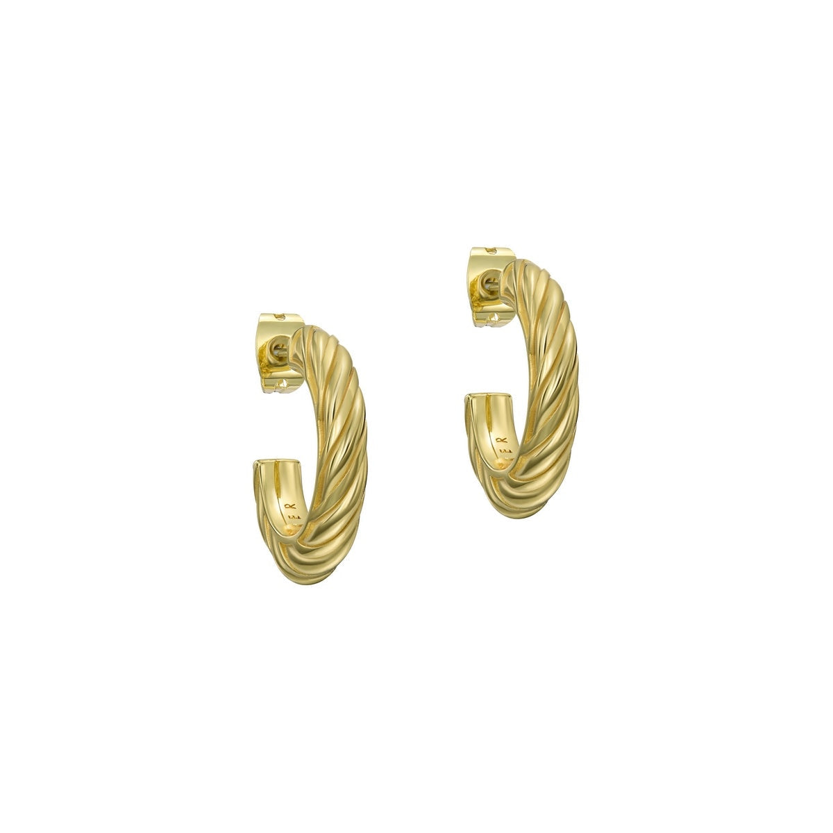 Ted Baker Gold Melanie Metal Twist Hoops