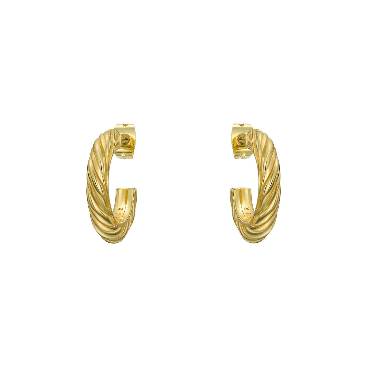Ted Baker Gold Melanie Metal Twist Hoops