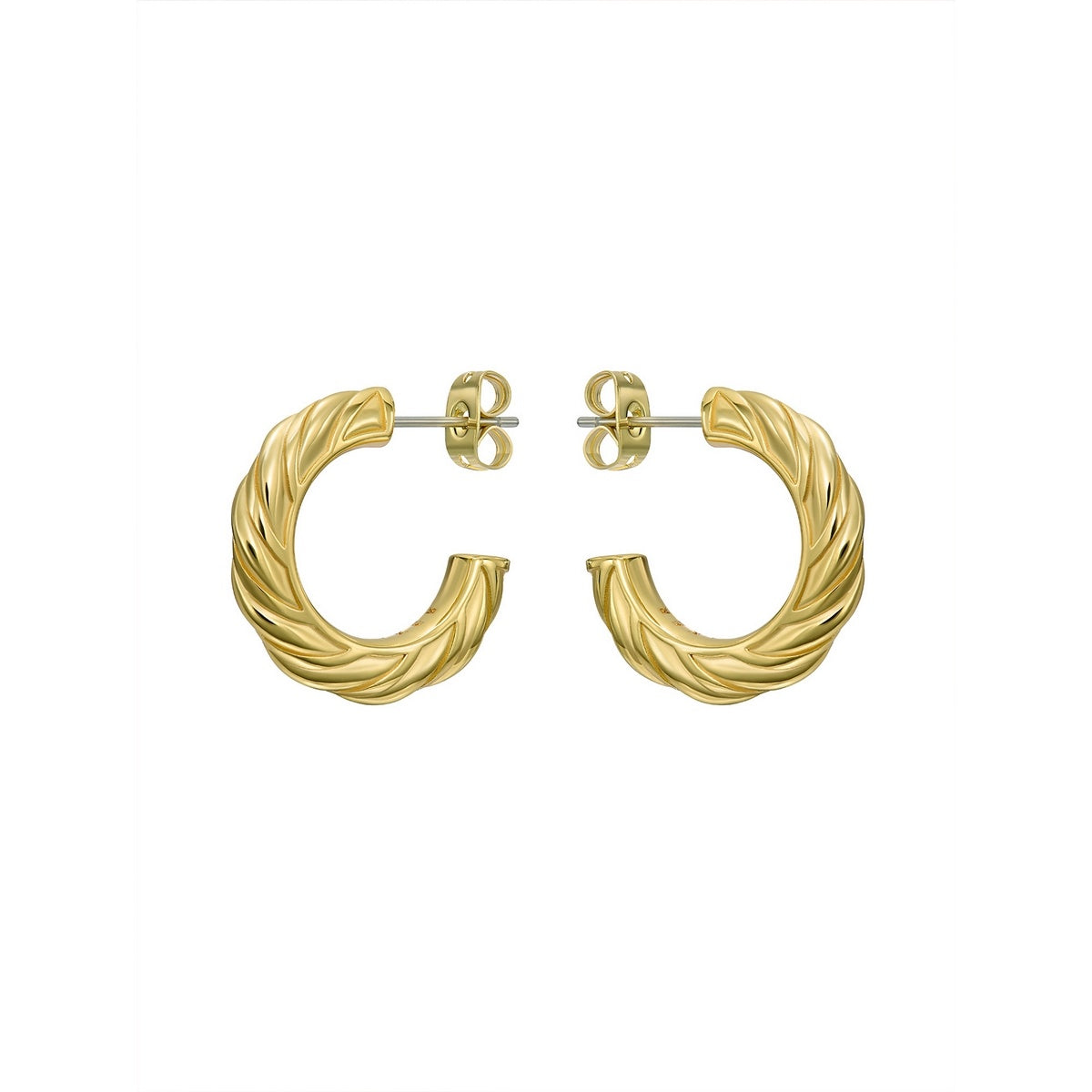 Ted Baker Gold Melanie Metal Twist Hoops