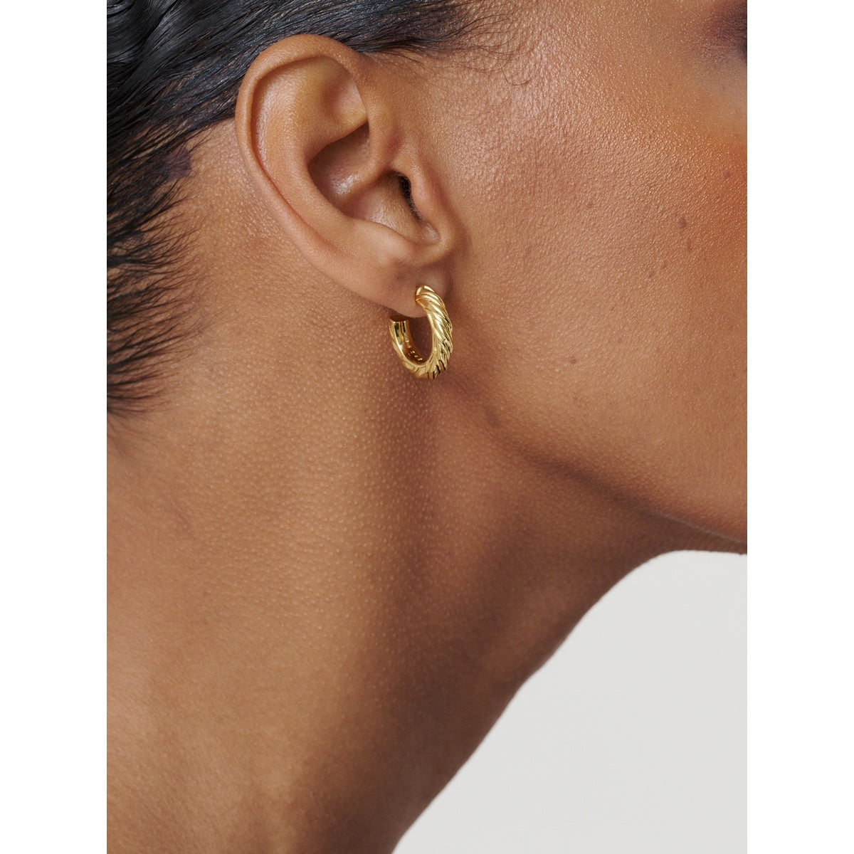 Ted Baker Gold Melanie Metal Twist Hoops