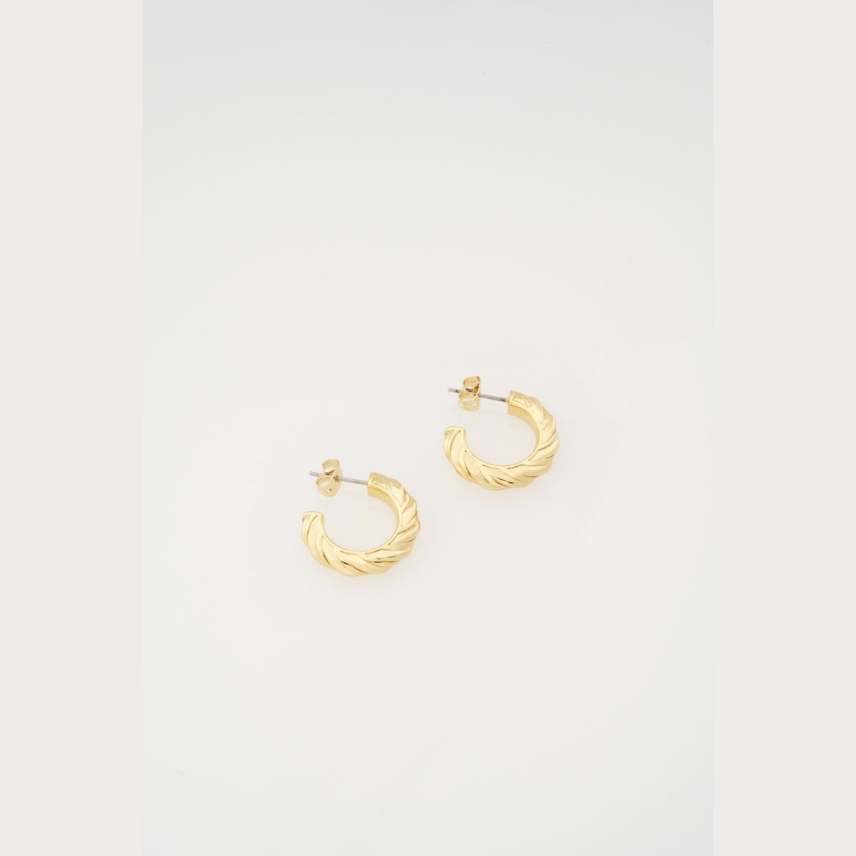 Ted Baker Gold Melanie Metal Twist Hoops