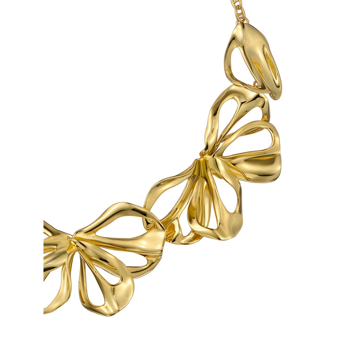 Ted Baker Gold Leona Abstract Leaf Statement Necklace