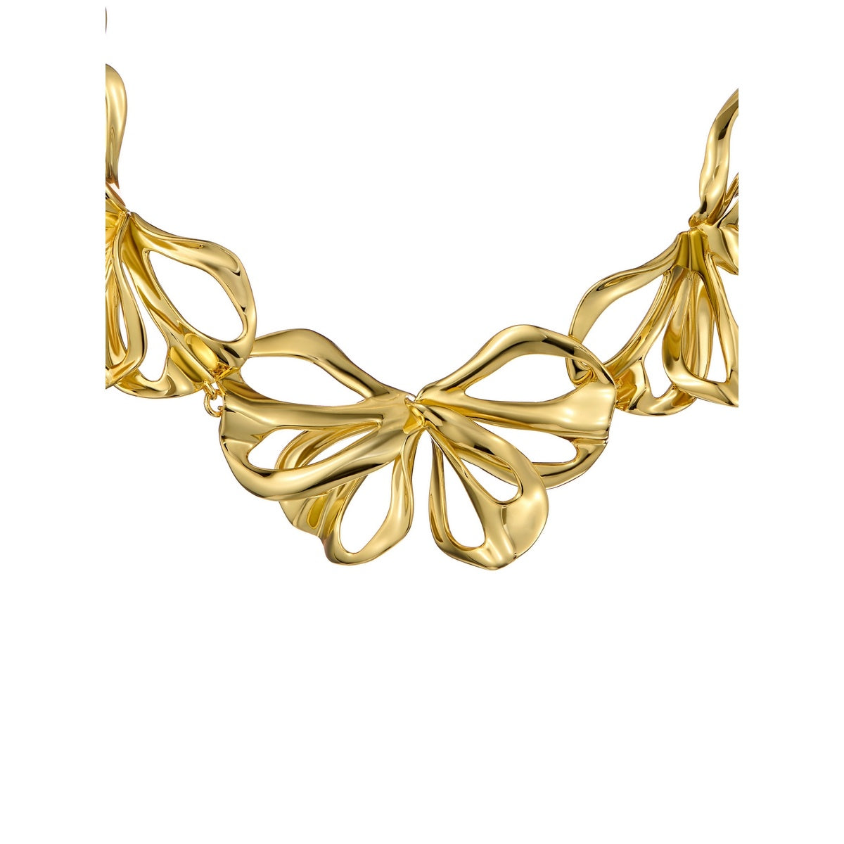 Ted Baker Gold Leona Abstract Leaf Statement Necklace