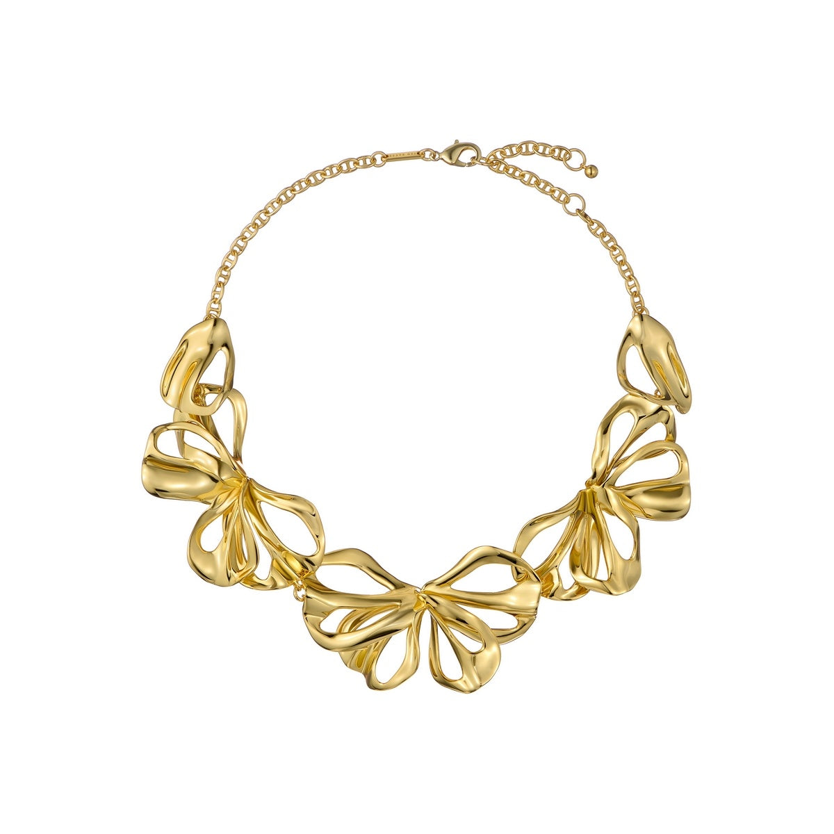 Ted Baker Gold Leona Abstract Leaf Statement Necklace
