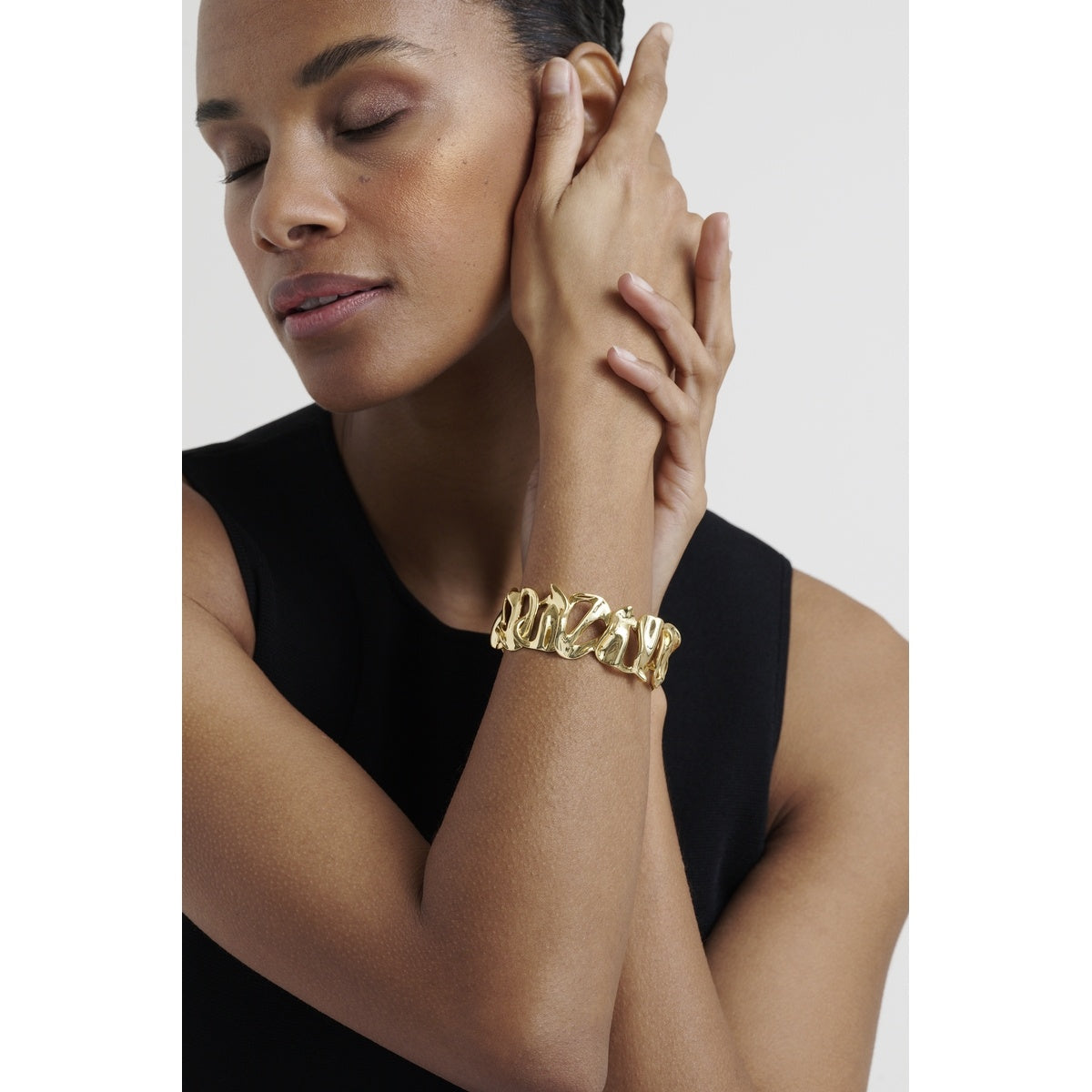 Ted Baker Gold Leila Abstract Leaf Cuff Bangle