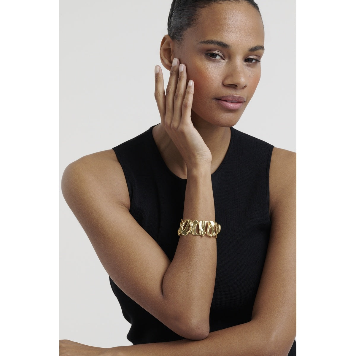 Ted Baker Gold Leila Abstract Leaf Cuff Bangle