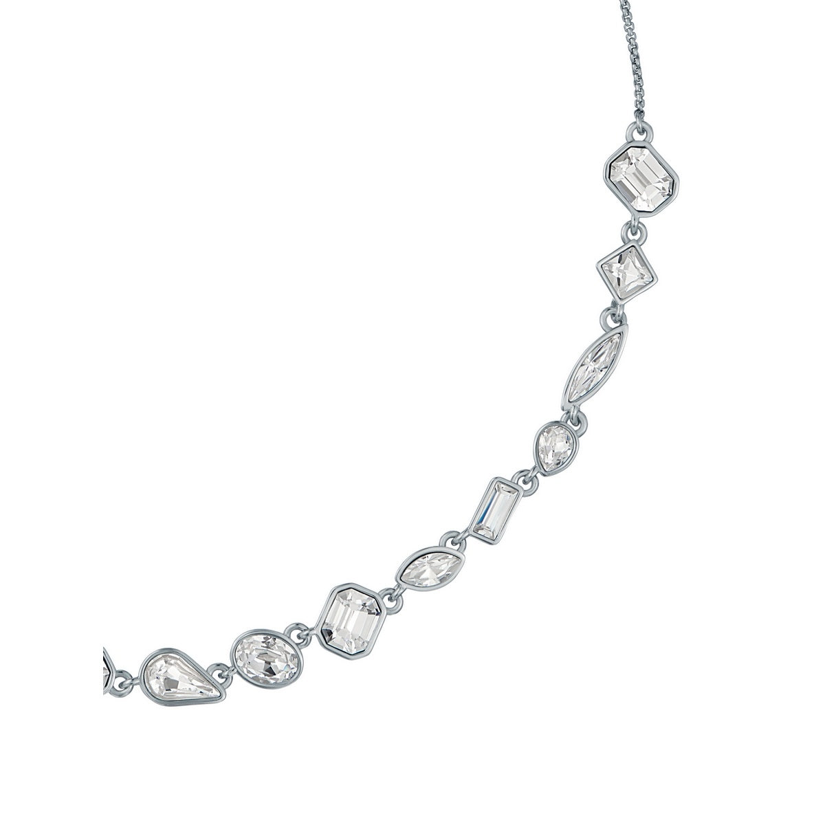 Ted Baker Silver Julie Jewel Chain Crystal Necklace