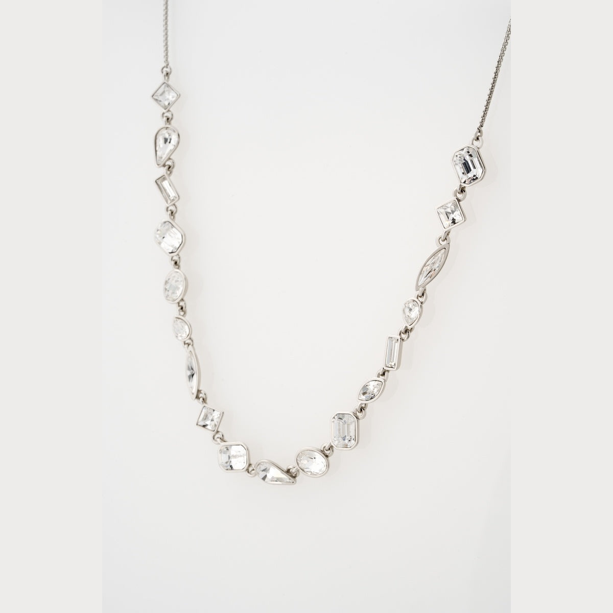 Ted Baker Silver Julie Jewel Chain Crystal Necklace