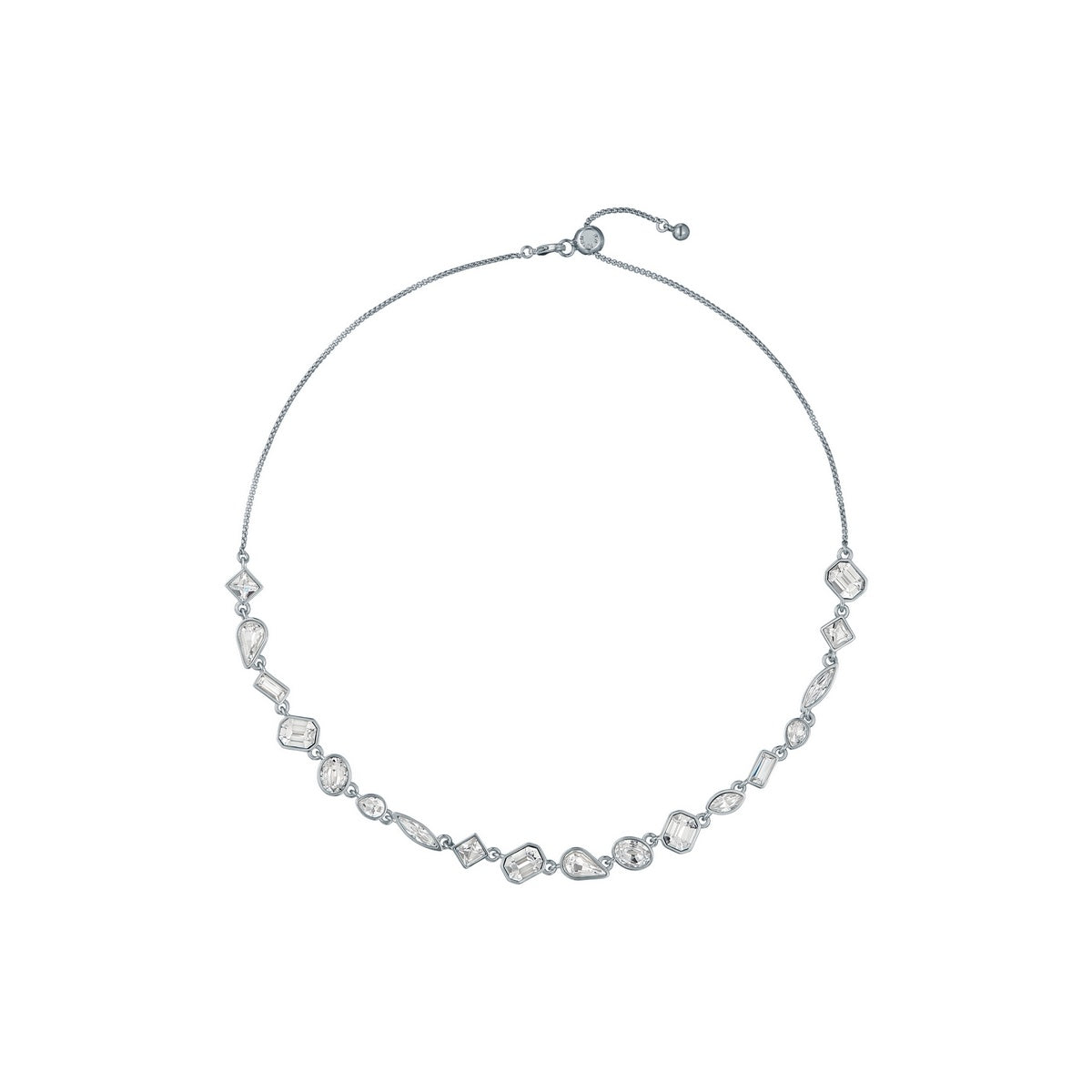 Ted Baker Silver Julie Jewel Chain Crystal Necklace