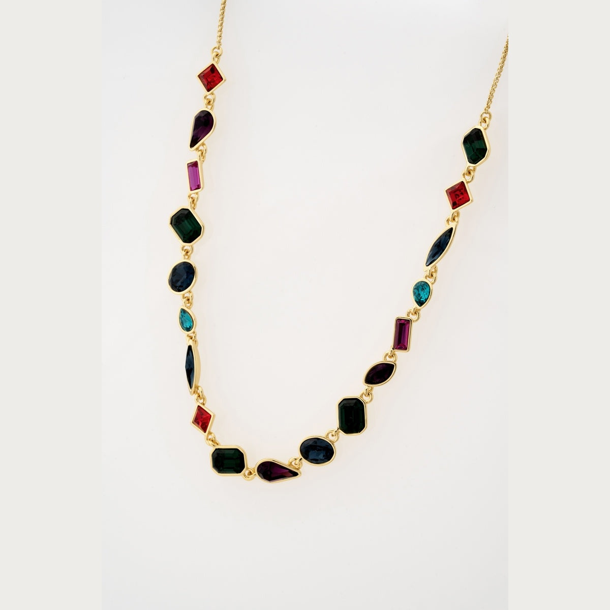 Ted Baker Gold Julie Jewel Chain Multi Crystal Necklace