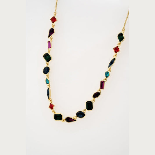 Ted Baker Gold Julie Jewel Chain Multi Crystal Necklace