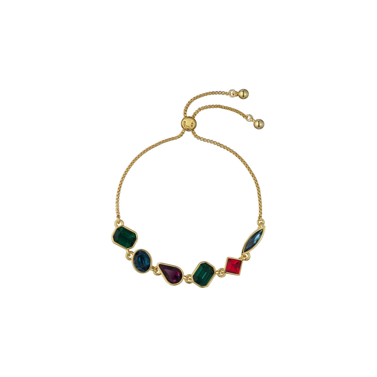 Ted Baker Gold Juliet Jewel Chain Multi Crystal Sliding Bracelet
