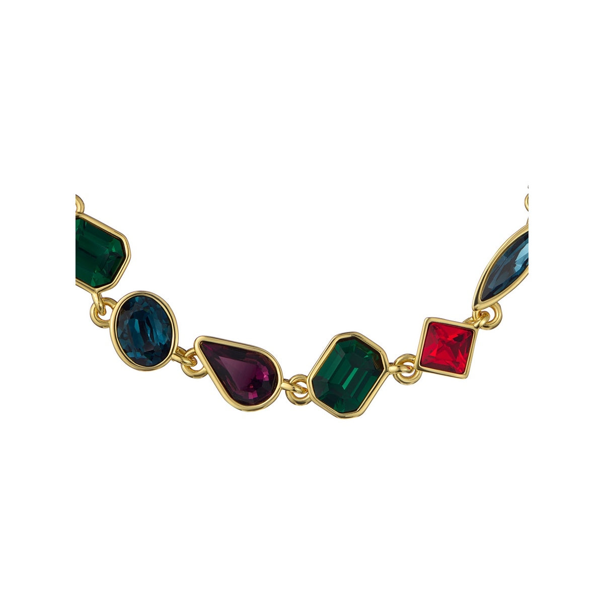 Ted Baker Gold Juliet Jewel Chain Multi Crystal Sliding Bracelet