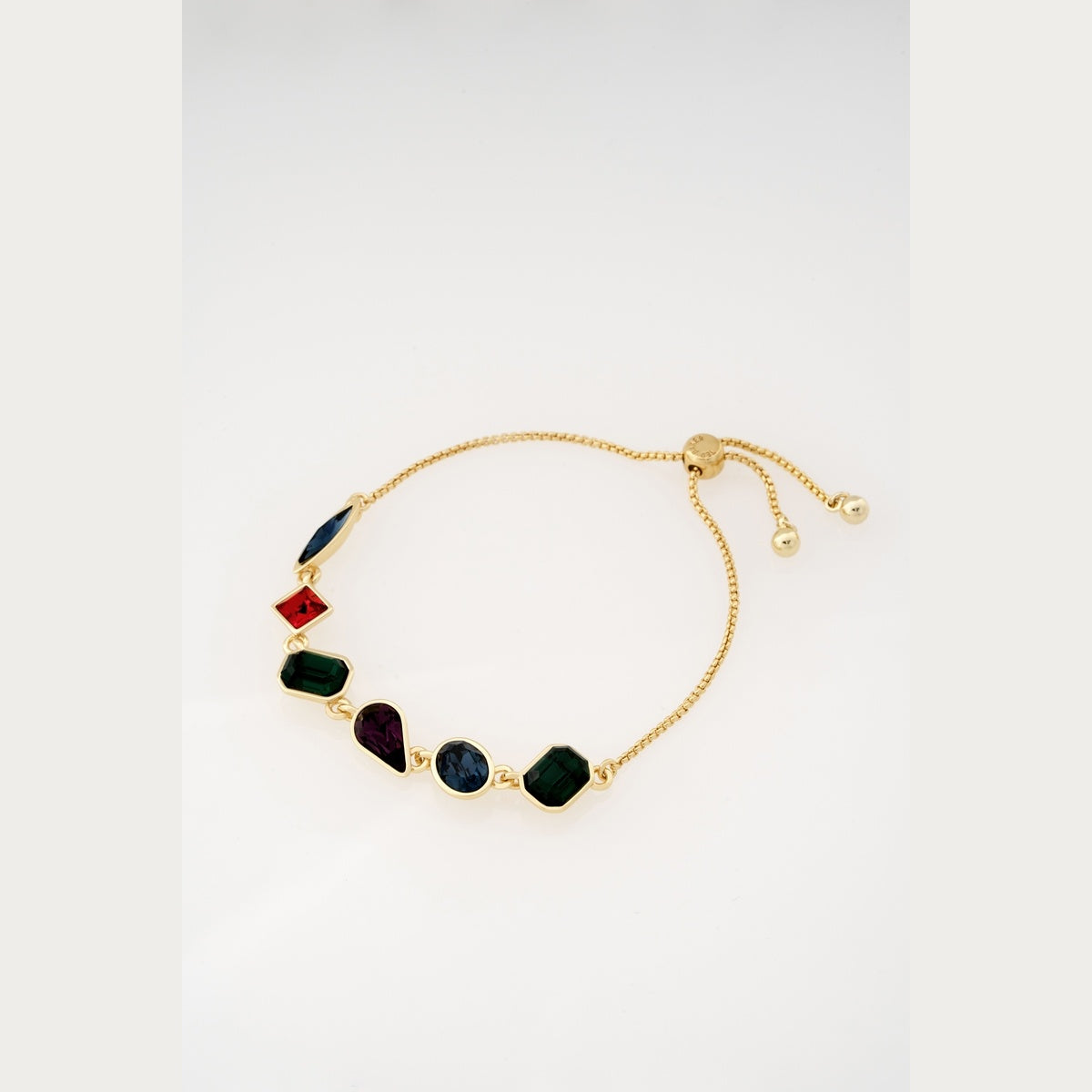 Ted Baker Gold Juliet Jewel Chain Multi Crystal Sliding Bracelet