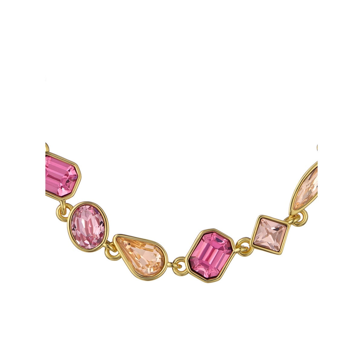 Ted Baker Gold Juliet Pink Jewel Crystal Sliding Bracelet