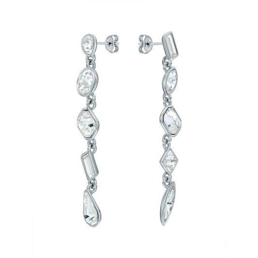 Ted Baker Silver Julianna Jewel Chain Crystal Drop Earrings