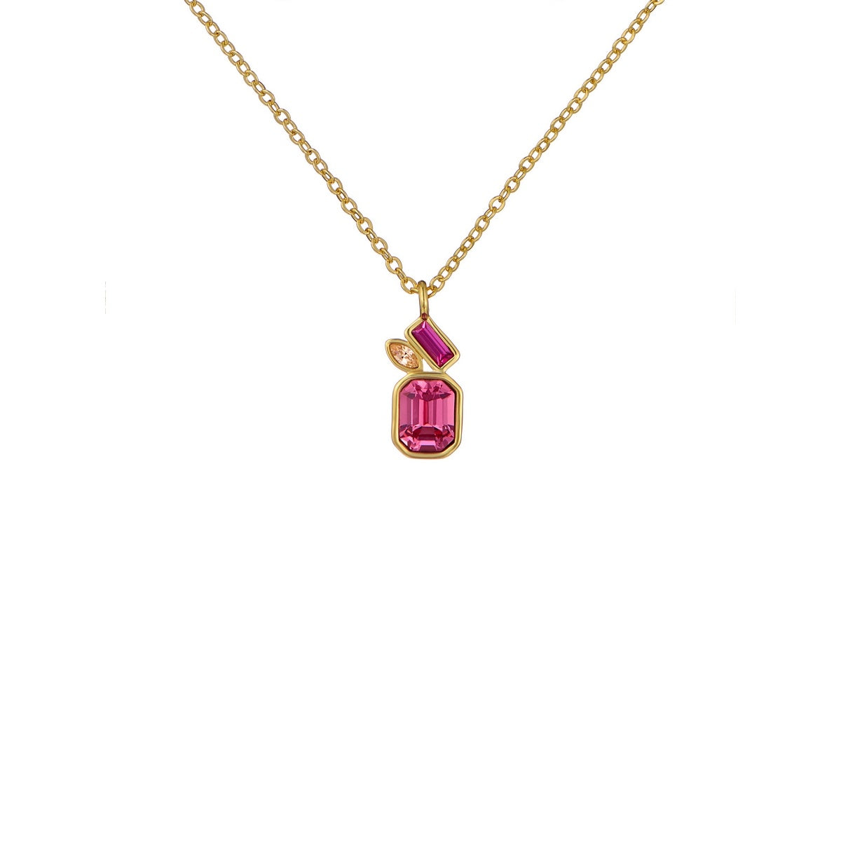Ted Baker Gold Miley Mini Crystal Cluster Rose Necklace