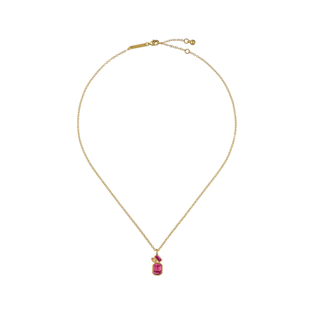 Ted Baker Gold Miley Mini Crystal Cluster Rose Necklace
