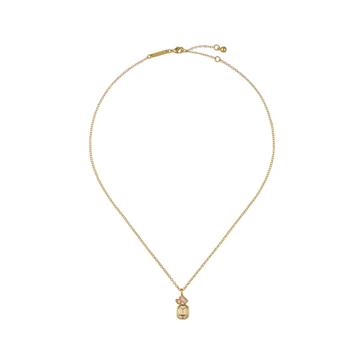 Ted Baker Gold Miley Mini Crystal Cluster Honey Necklace