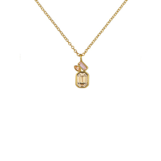 Ted Baker Gold Miley Mini Crystal Cluster Honey Necklace