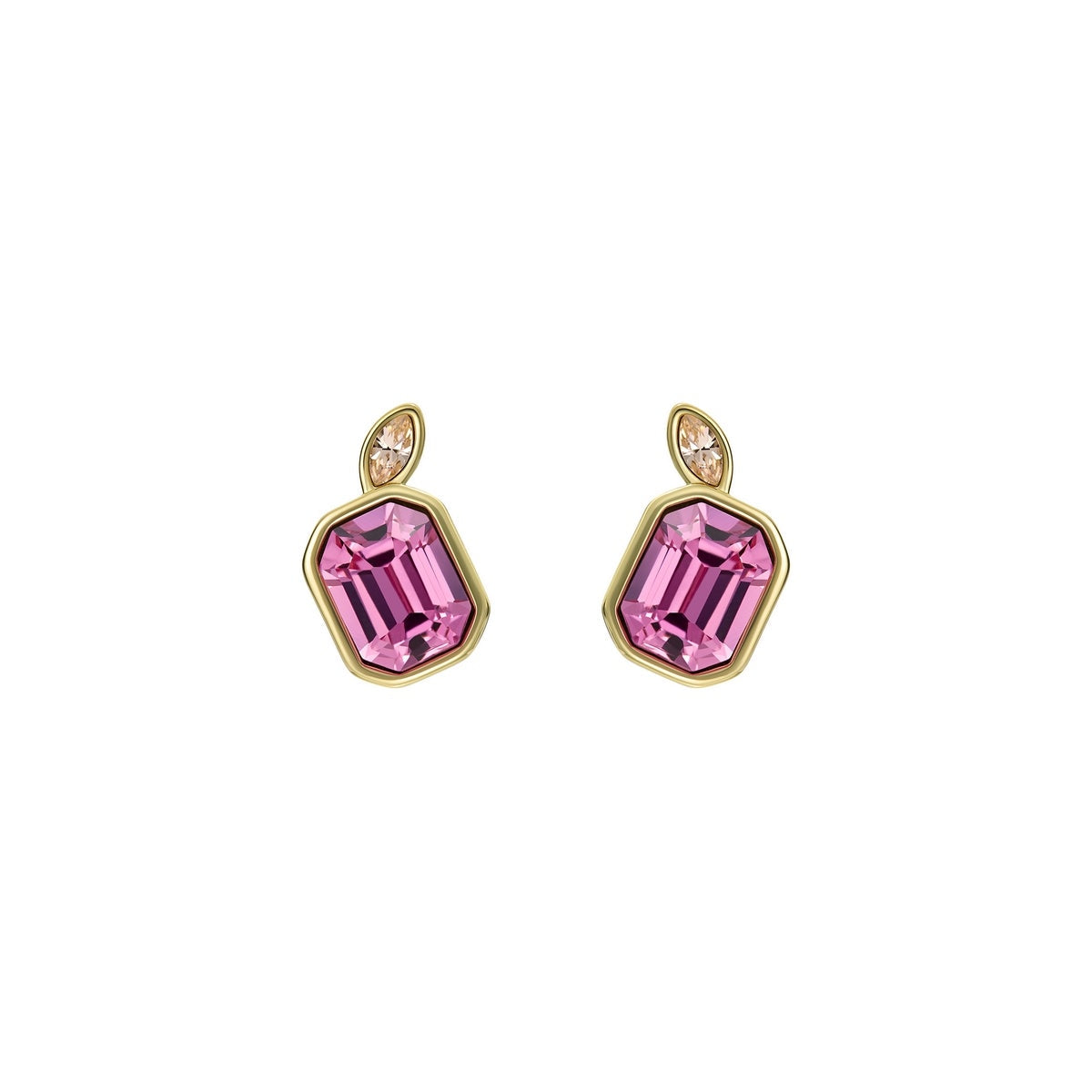 Ted Baker Gold Michelle Mini Crystal Cluster Rose Stud Earrings