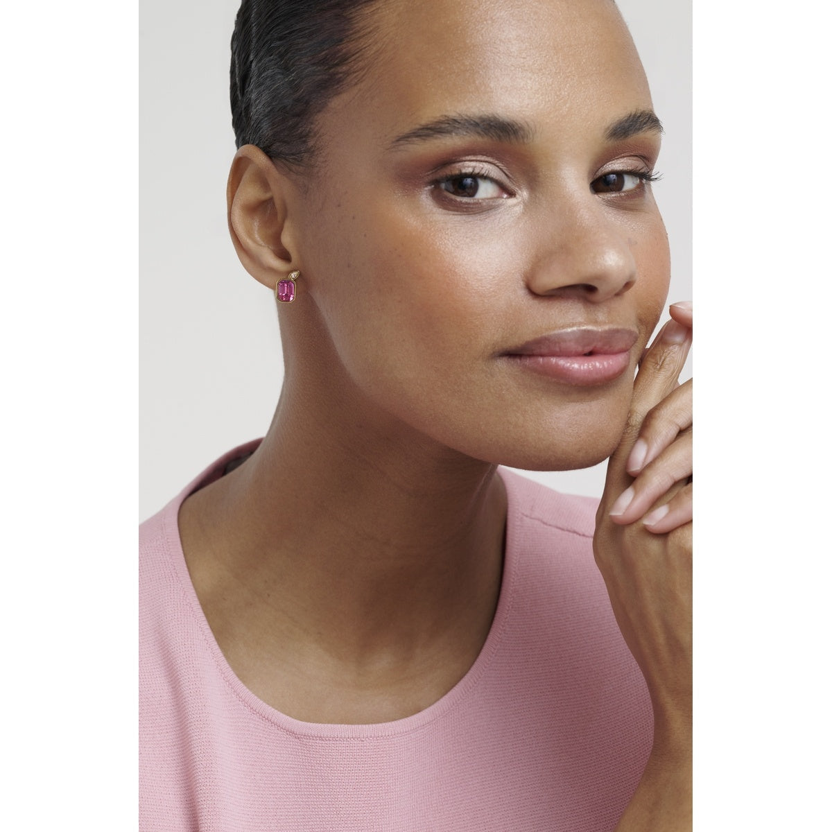 Ted Baker Gold Michelle Mini Crystal Cluster Rose Stud Earrings