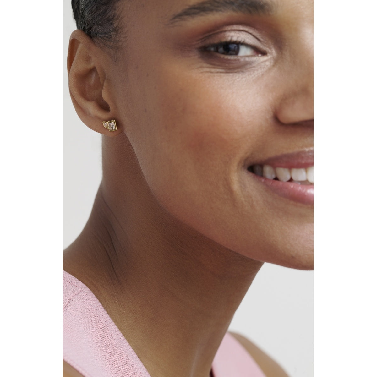 Ted Baker Gold Milani Mini Crystal Cluster Honey Stud Earrings