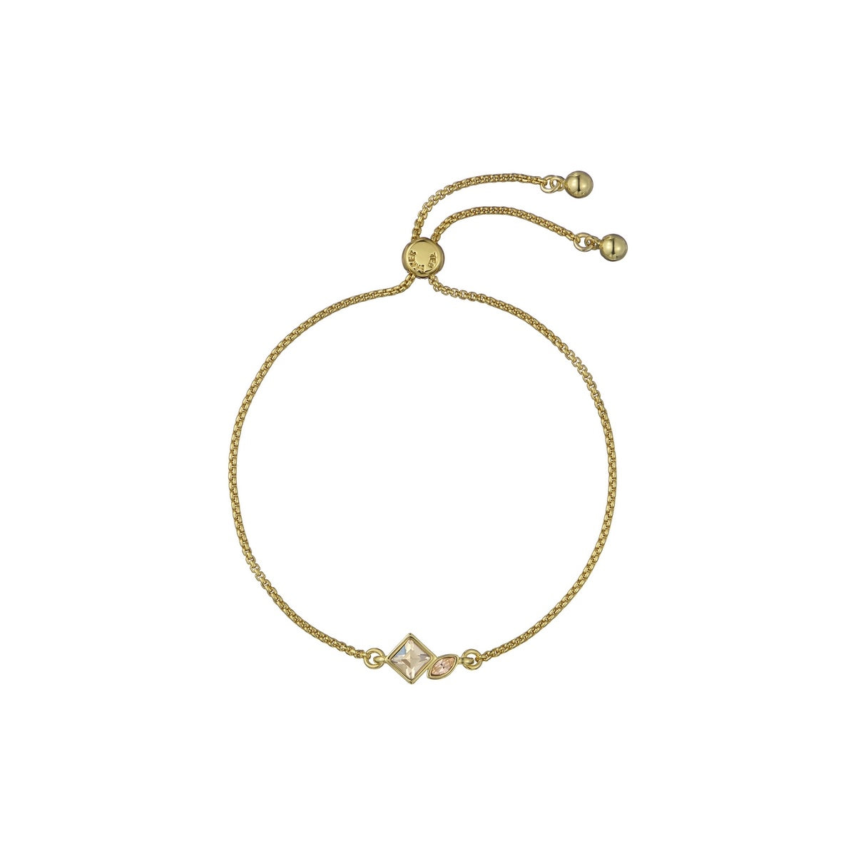 Ted Baker Gold Millie Mini Crystal Cluster Honey Sliding Bracelet