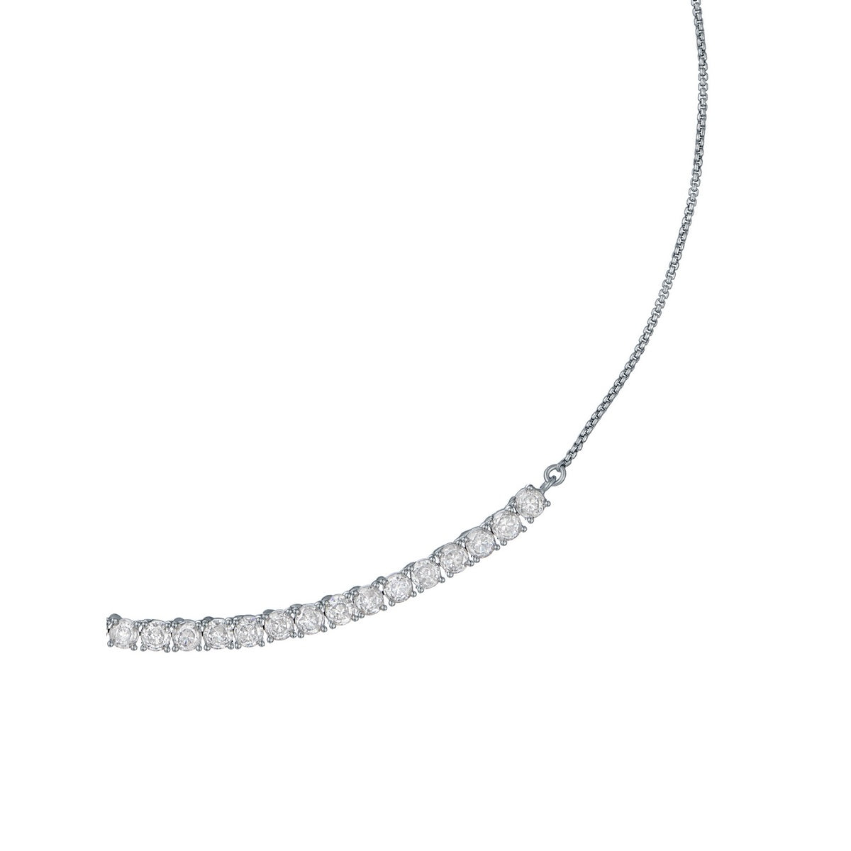 Ted Baker Silver Melrose Tennis Necklace