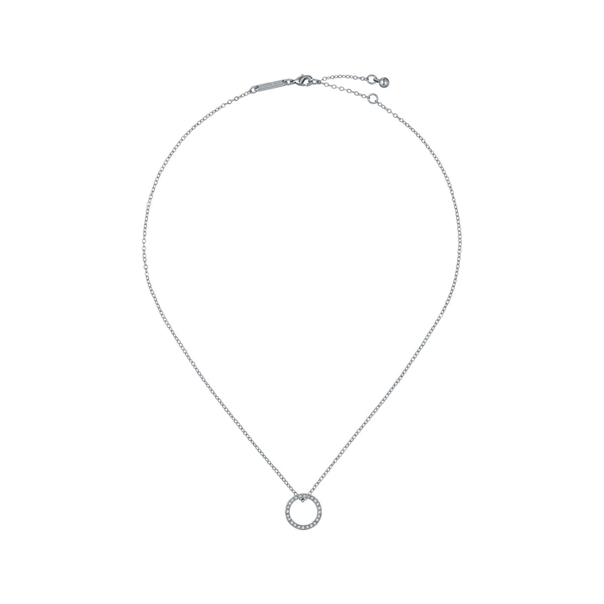 Ted Baker Silver Heri Hoopla Pavé Open Circle Necklace