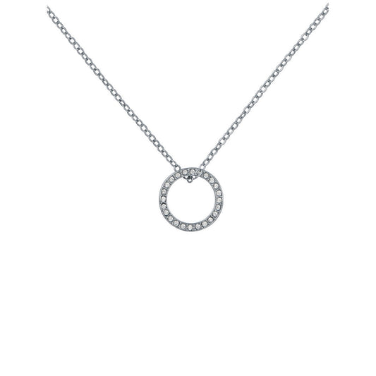 Ted Baker Silver Heri Hoopla Pavé Open Circle Necklace