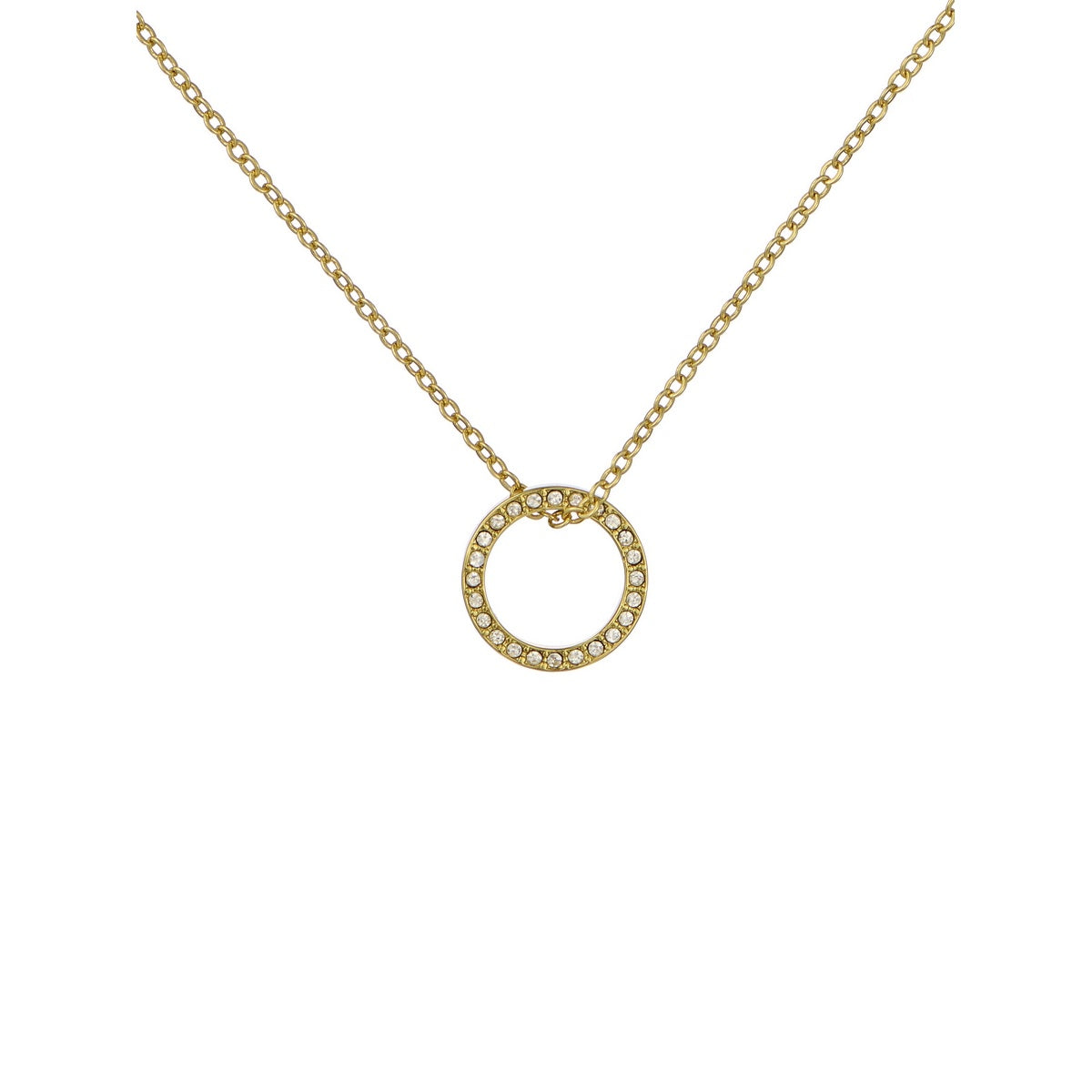 Ted Baker Gold Heri Hoopla Pavé Open Circle Necklace