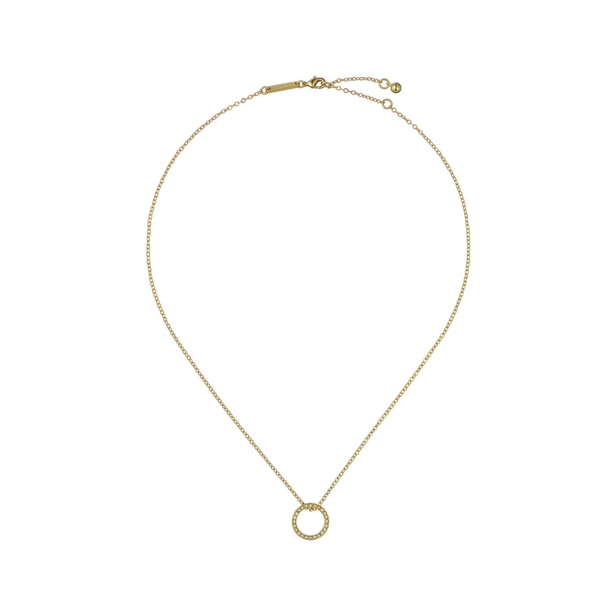 Ted Baker Gold Heri Hoopla Pavé Open Circle Necklace