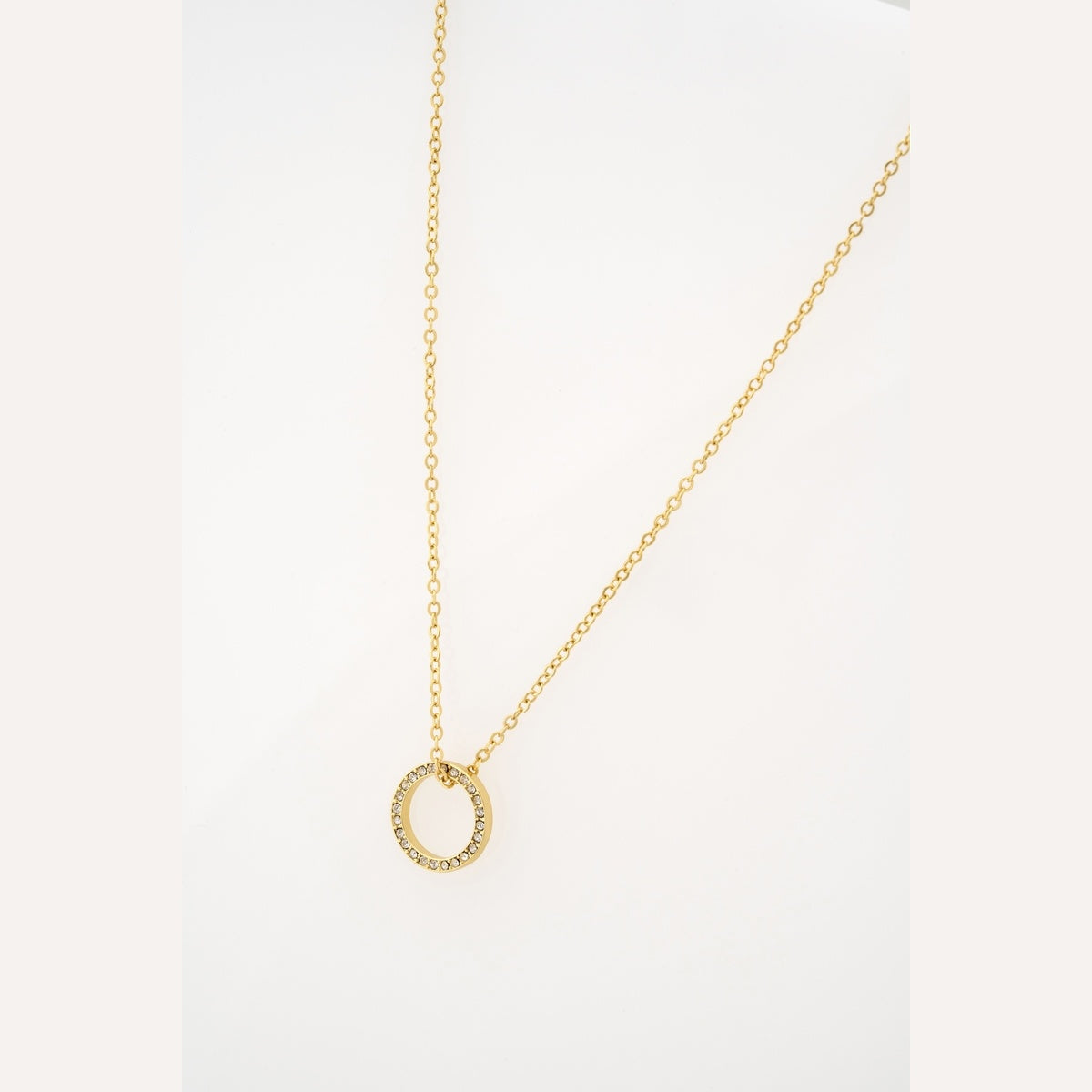 Ted Baker Gold Heri Hoopla Pavé Open Circle Necklace