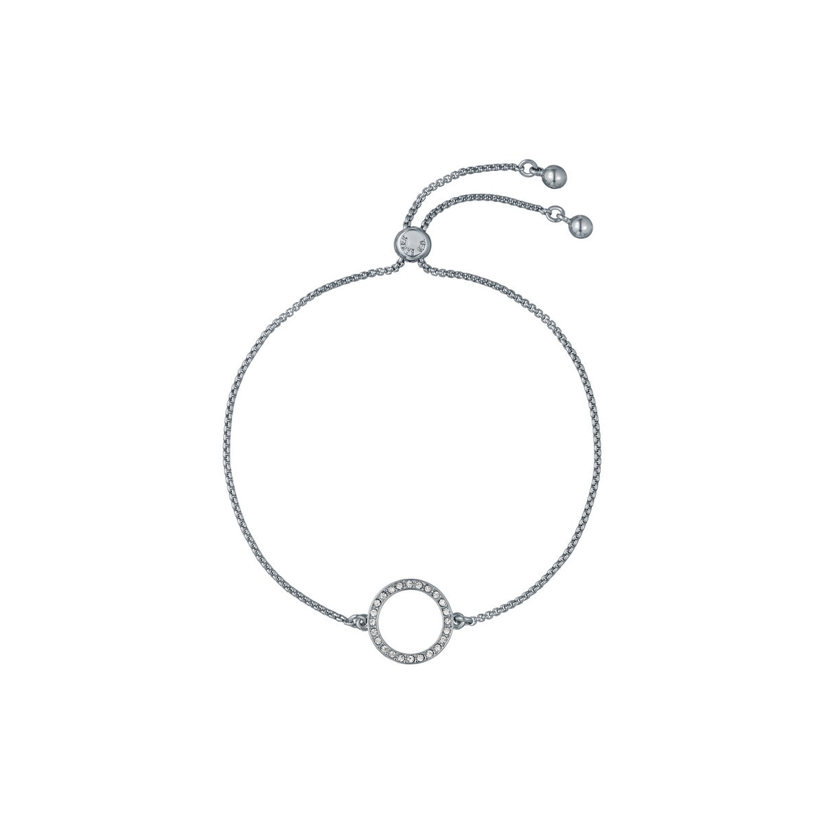 Ted Baker Silver Hela Hoopla Pavé Open Circle Sliding Bracelet