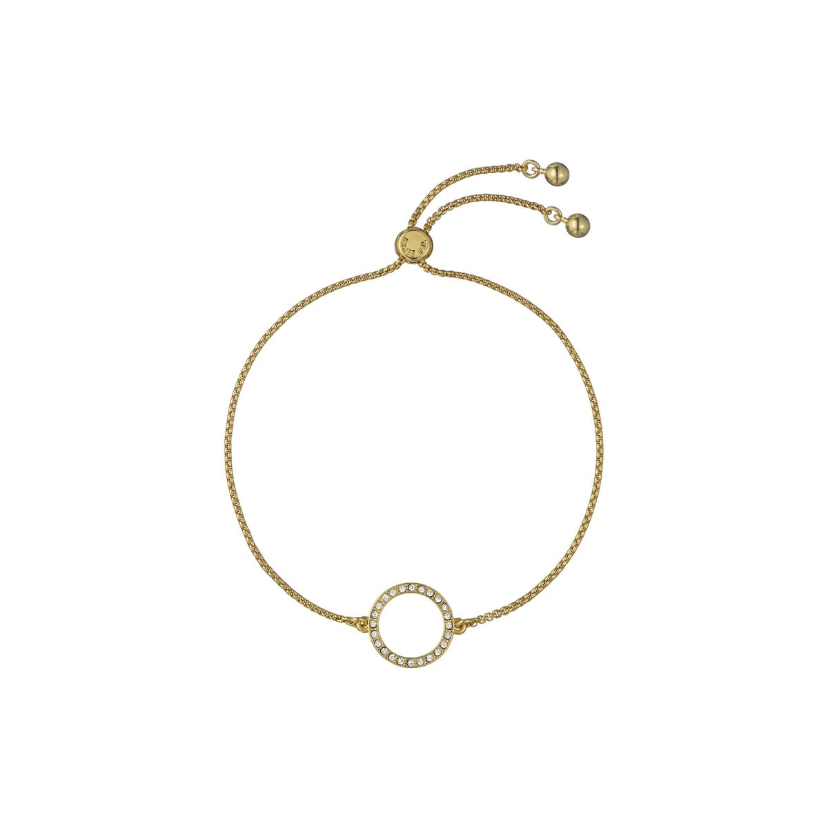 Ted Baker Gold Hela Hoopla Pavé Open Circle Sliding Bracelet