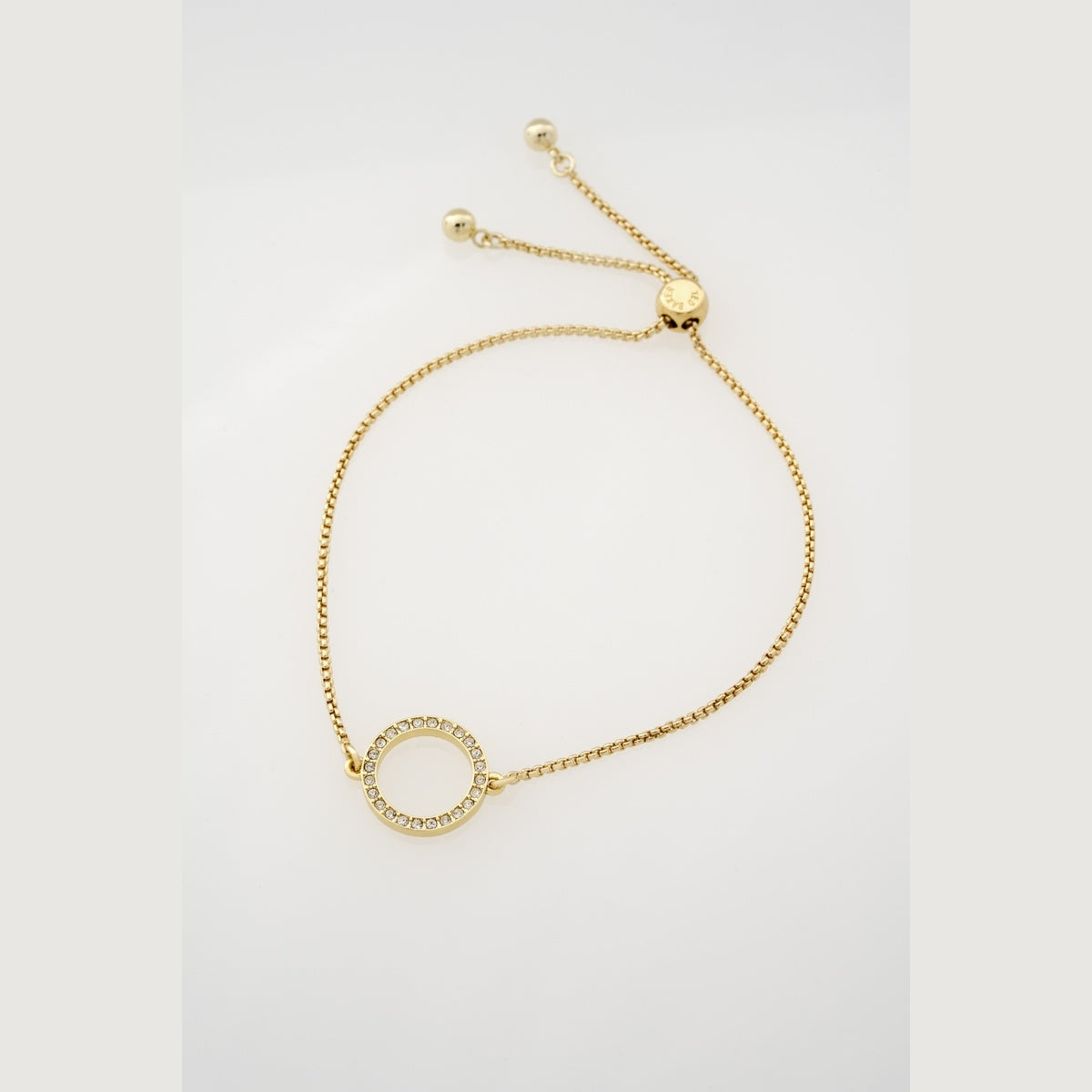 Ted Baker Gold Hela Hoopla Pavé Open Circle Sliding Bracelet