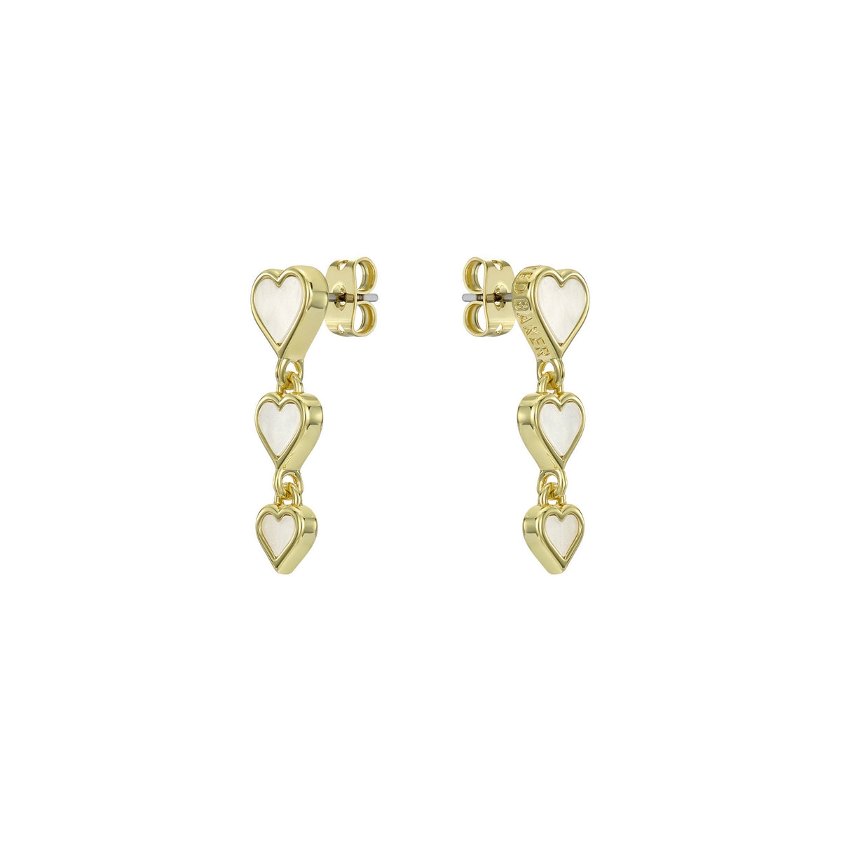 Ted Baker Gold Sia Pearl Shimmer Heart Drop Earrings