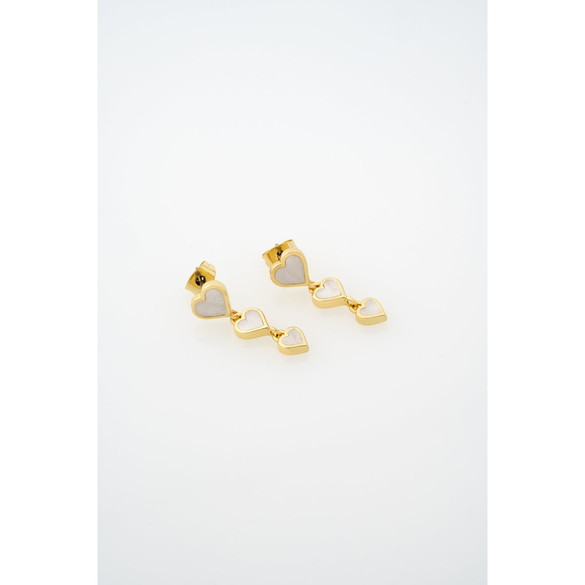 Ted Baker Gold Sia Pearl Shimmer Heart Drop Earrings