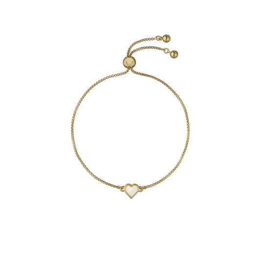 Ted Baker Gold Serena Pearl Shimmer Heart Slider Bracelet