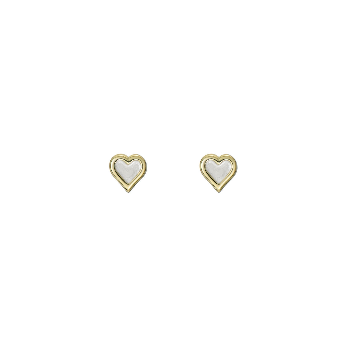 Ted Baker Gold Simone Pearl Shimmer Heart Micro Stud Earrings