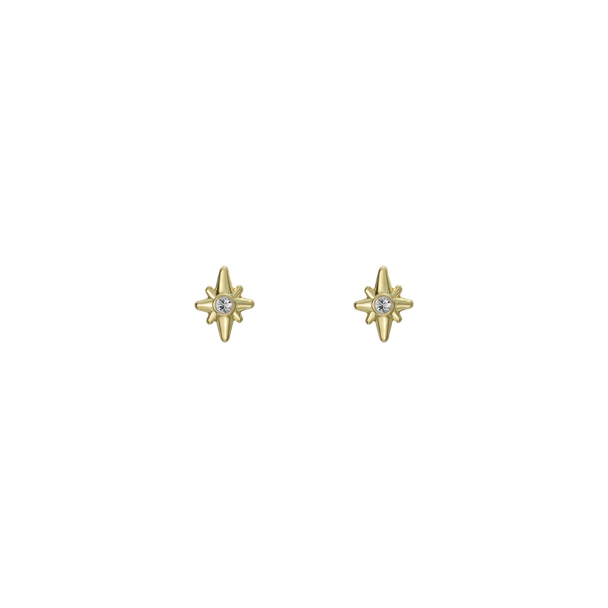 Ted Baker Gold Suri Star Charm Crystal Micro Stud Earrings