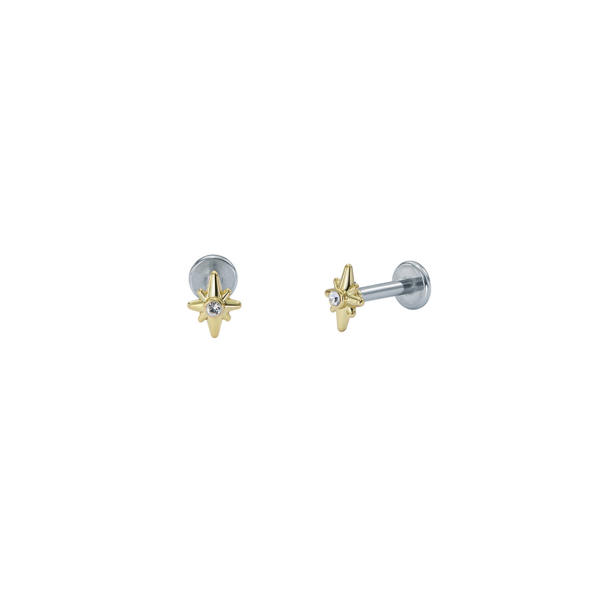 Ted Baker Gold Suri Star Charm Crystal Micro Stud Earrings