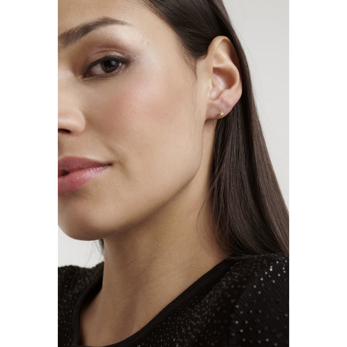 Ted Baker Gold Suri Star Charm Crystal Micro Stud Earrings