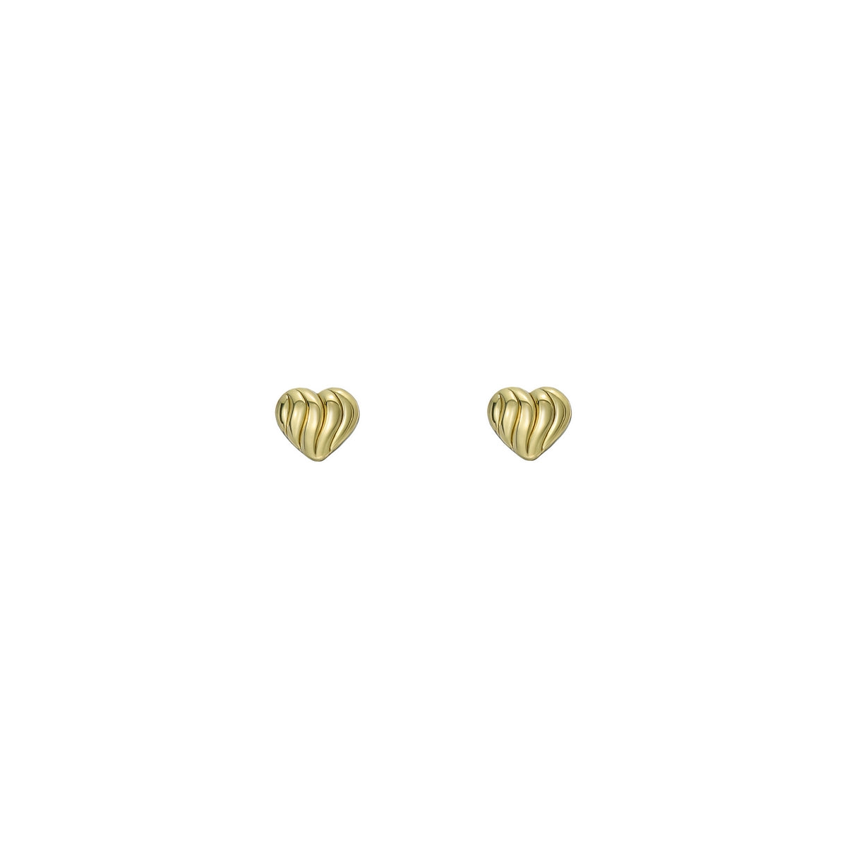 Ted Baker Gold Rochelle Ripple Heart Micro Stud Earrings
