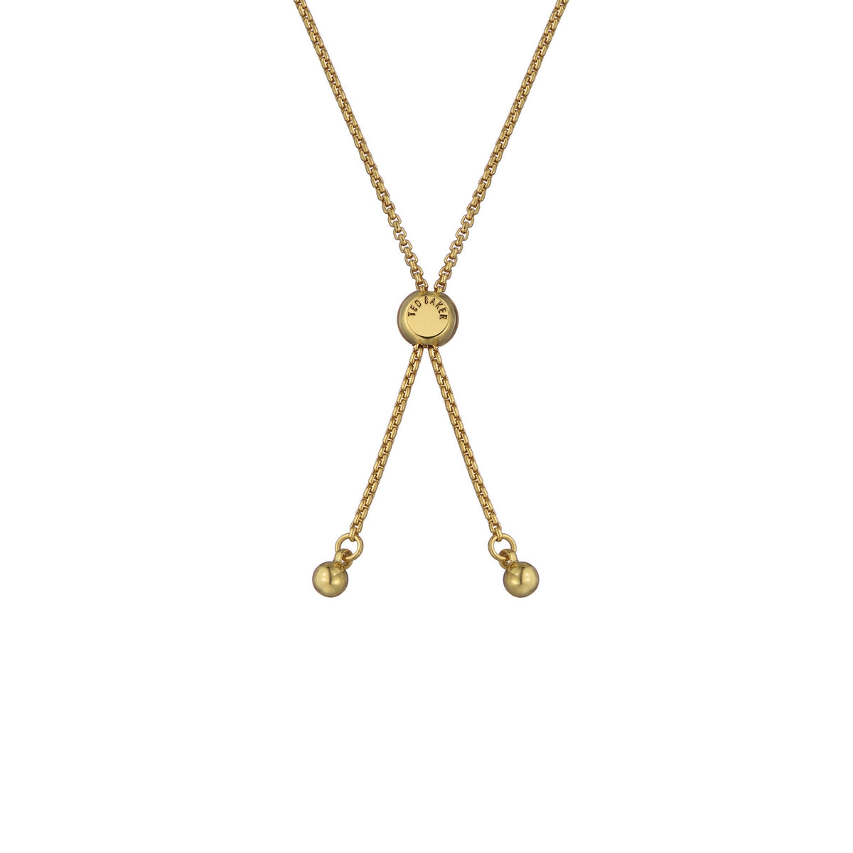Ted Baker Gold Regina Ripple Heart Slider Bracelet