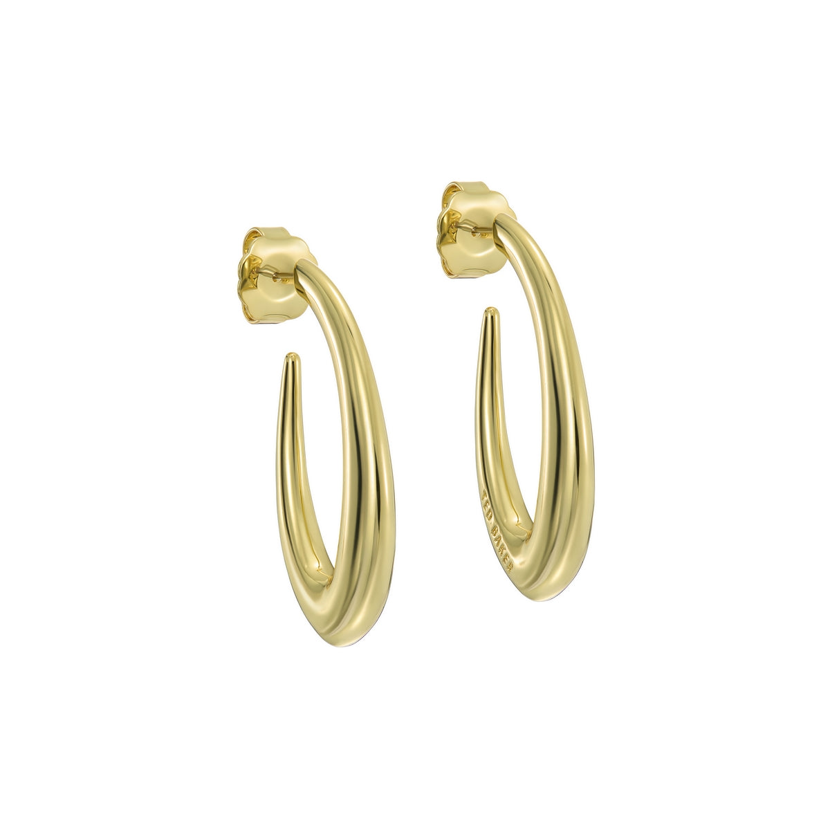 Ted Baker Gold Sydney Smooth Link Hoop Earrings