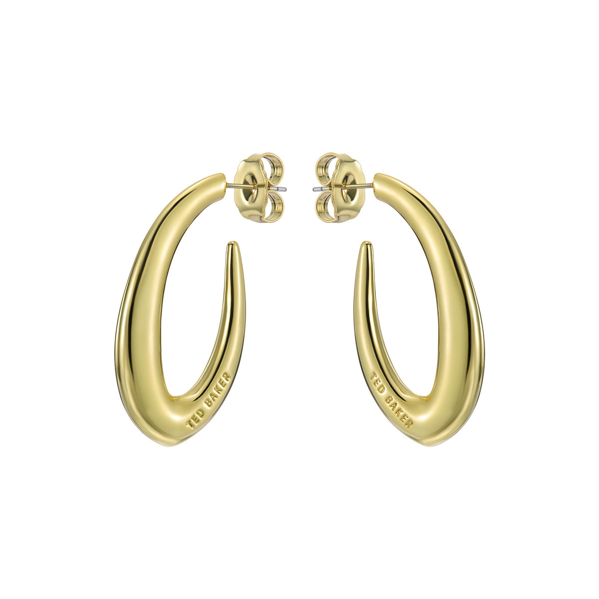 Ted Baker Gold Sydney Smooth Link Hoop Earrings