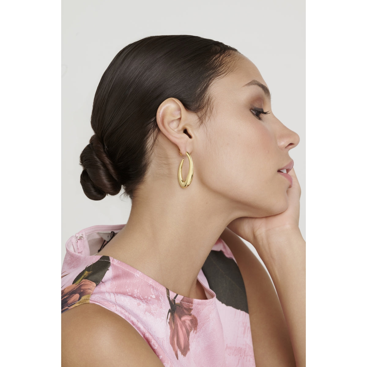 Ted Baker Gold Sydney Smooth Link Hoop Earrings